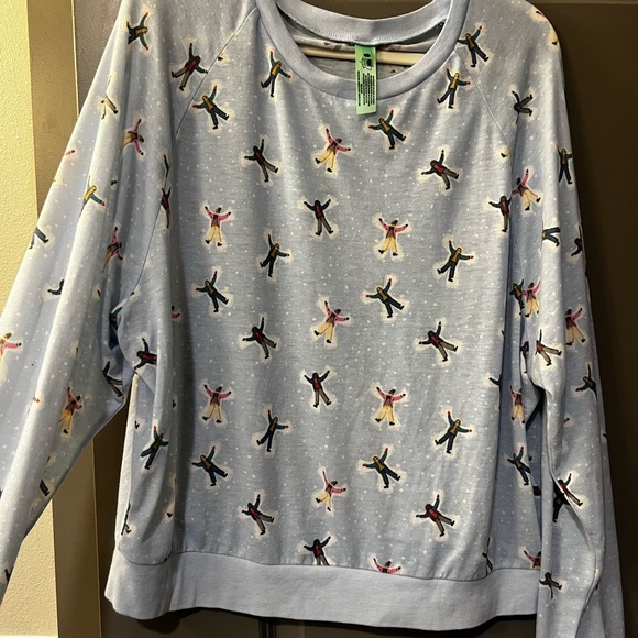Honeydew Intimates Blue Pajama Top with Multicolor Print - Picture 1 of 4